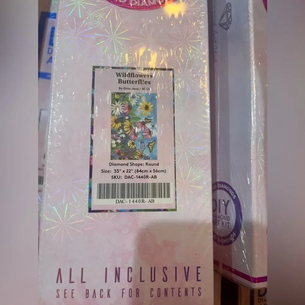 Wildflowers & Butterflies by Gina Jane diamond painting kit.